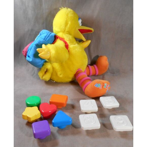 Sesame Street Play & Teach Big Bird Plush Works READ TYCO 1999 Vintage - Picture 4 of 10